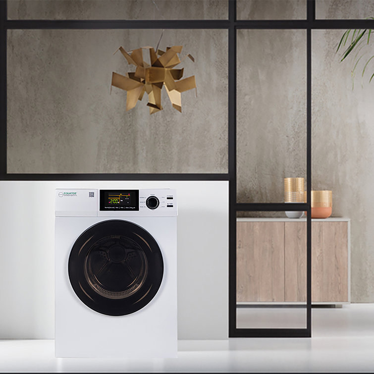 24" White Front-Load Vented Dryer with Moisture Sensing