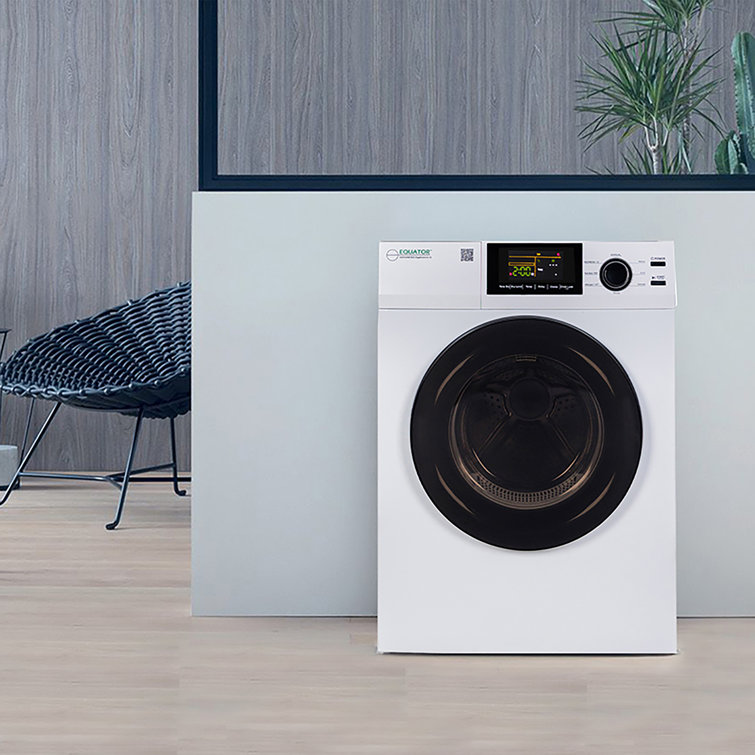 24" White Front-Load Vented Dryer with Moisture Sensing