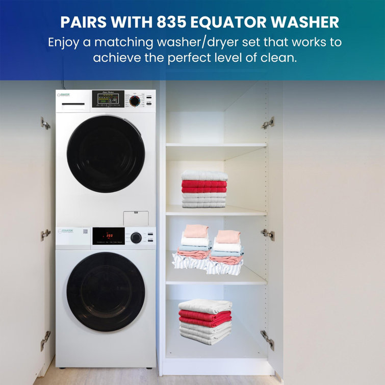 24" White Front-Load Vented Dryer with Moisture Sensing
