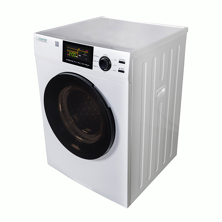 24" White Front-Load Vented Dryer with Moisture Sensing