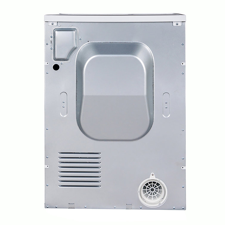 24" White Front-Load Vented Dryer with Moisture Sensing