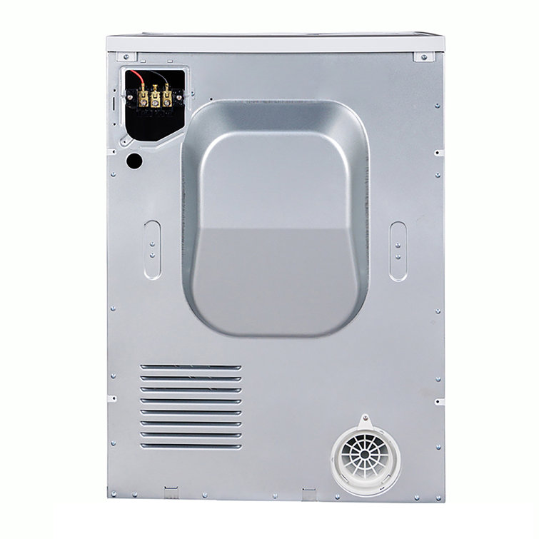24" White Front-Load Vented Dryer with Moisture Sensing