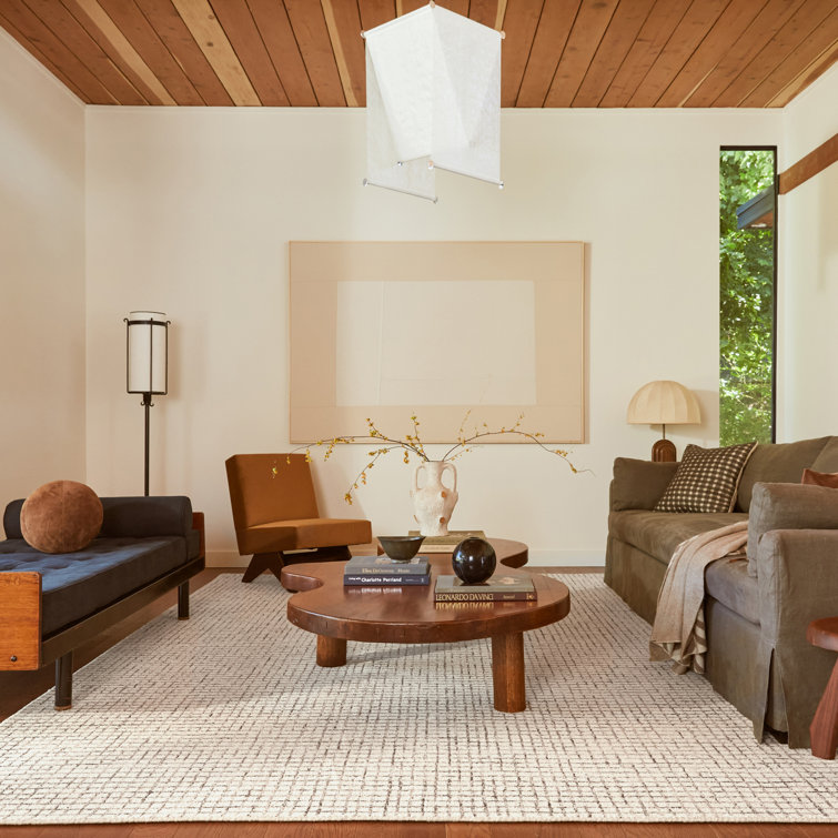 Melrose Cream and Brown Hand-Tufted Wool Runner Rug