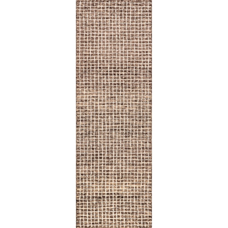 Melrose Brown and Beige Hand-Tufted Wool Runner Rug