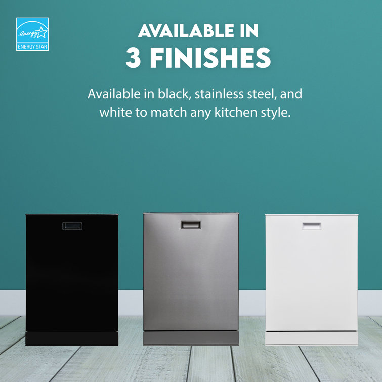 24" Stainless Steel Top Control Built-In Dishwasher with Third Rack