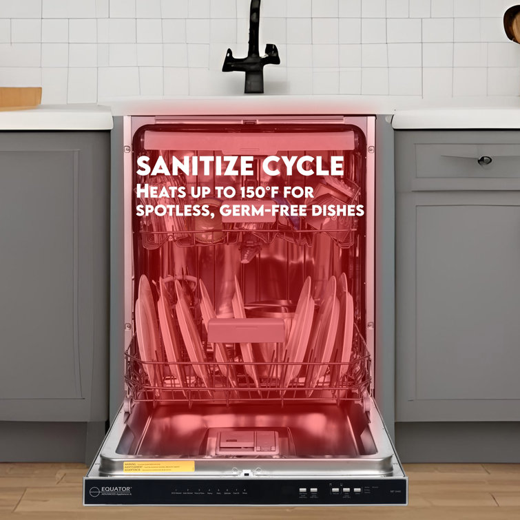 24" Stainless Steel Top Control Built-In Dishwasher with Third Rack