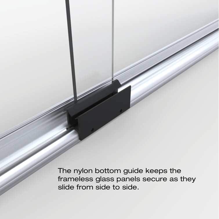 Infinity 70" High Brushed Nickel Semi-Frameless Sliding Shower Door