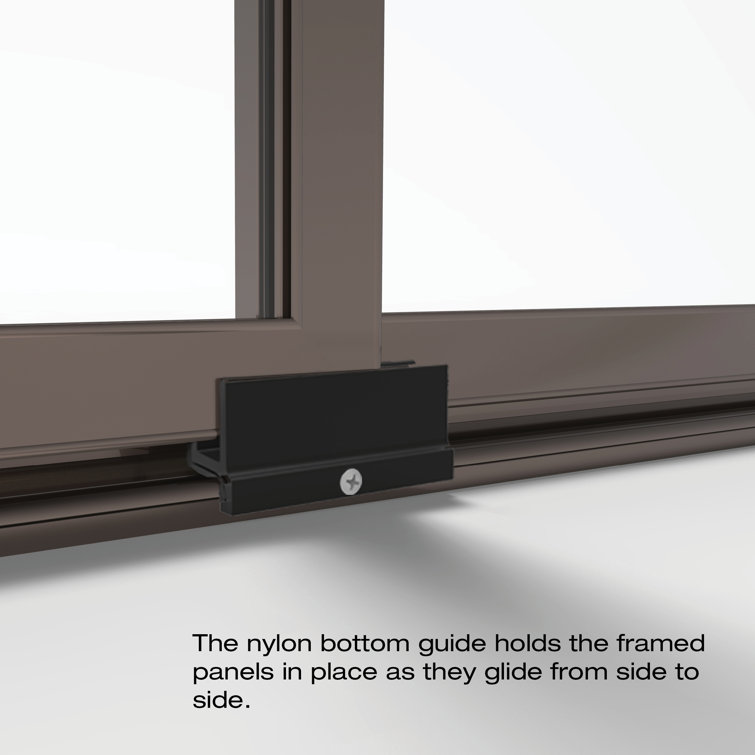 Deluxe Oil-Rubbed Bronze Framed Sliding Tub Door with Clear Glass
