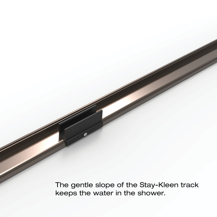 Deluxe Oil-Rubbed Bronze Framed Sliding Tub Door with Clear Glass