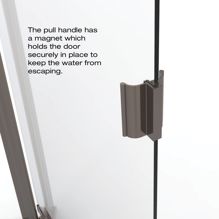 Armon Oil Rubbed Bronze Clear Glass Semi-Frameless Pivot Shower Door
