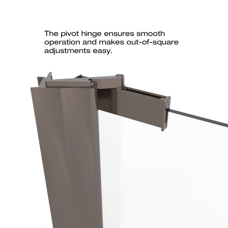 Armon Oil Rubbed Bronze Clear Glass Semi-Frameless Pivot Shower Door