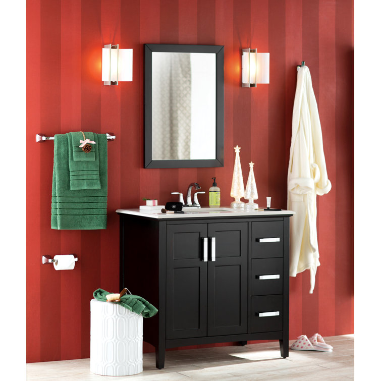 Polished Nickel 6 1/4" Transitional Centerset Bathroom Faucet