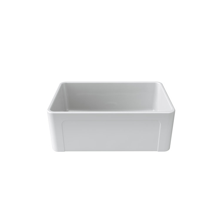 27'' White Fireclay Farmhouse Single Bowl Kitchen Sink