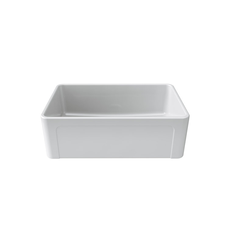 30'' White Fireclay Farmhouse Single Bowl Kitchen Sink