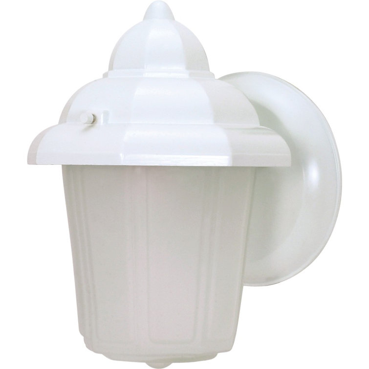 White Aluminum Dimmable Direct Wired Lantern Wall Light