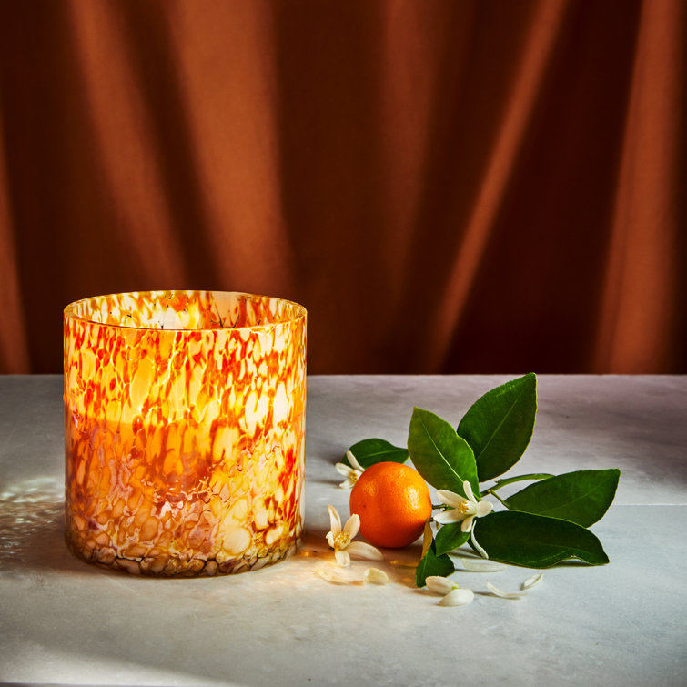 Hand-Blown Glass Orange Blossom Soy Candle