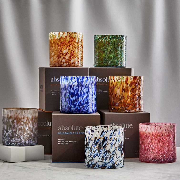 Hand-Blown Glass Clary Sage Scented Soy Candle