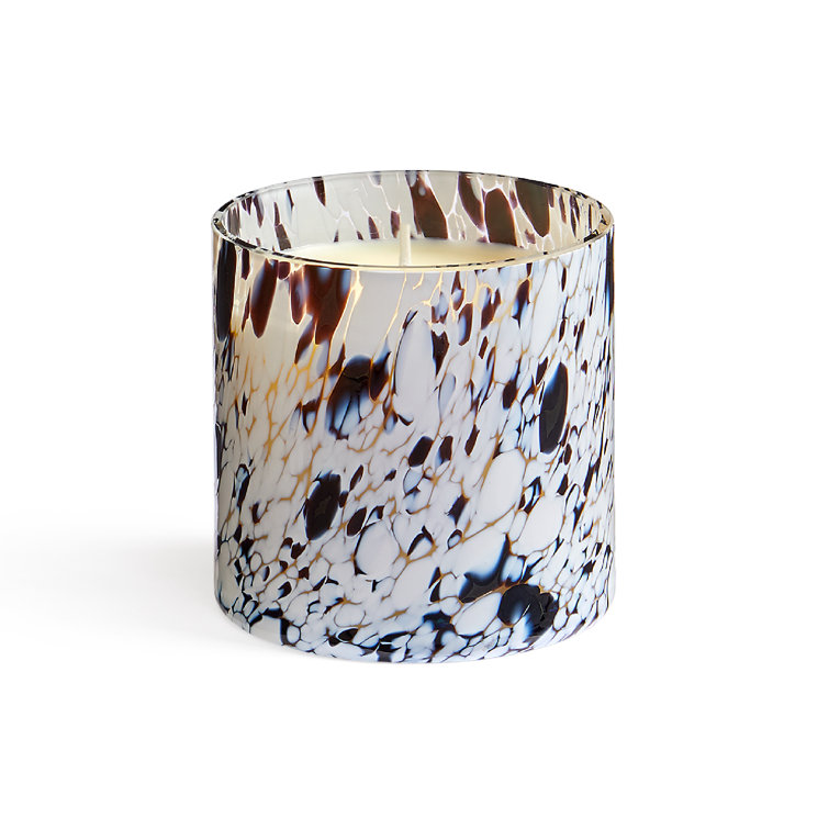 Hand-Blown Glass Clary Sage Scented Soy Candle