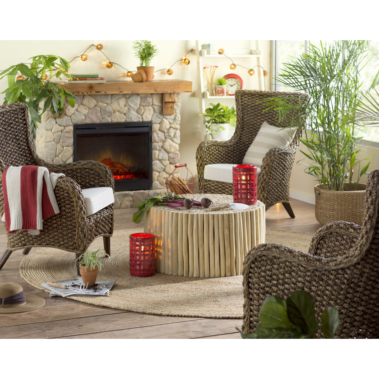 Sanibel Brown Rattan Armchair with Cushions