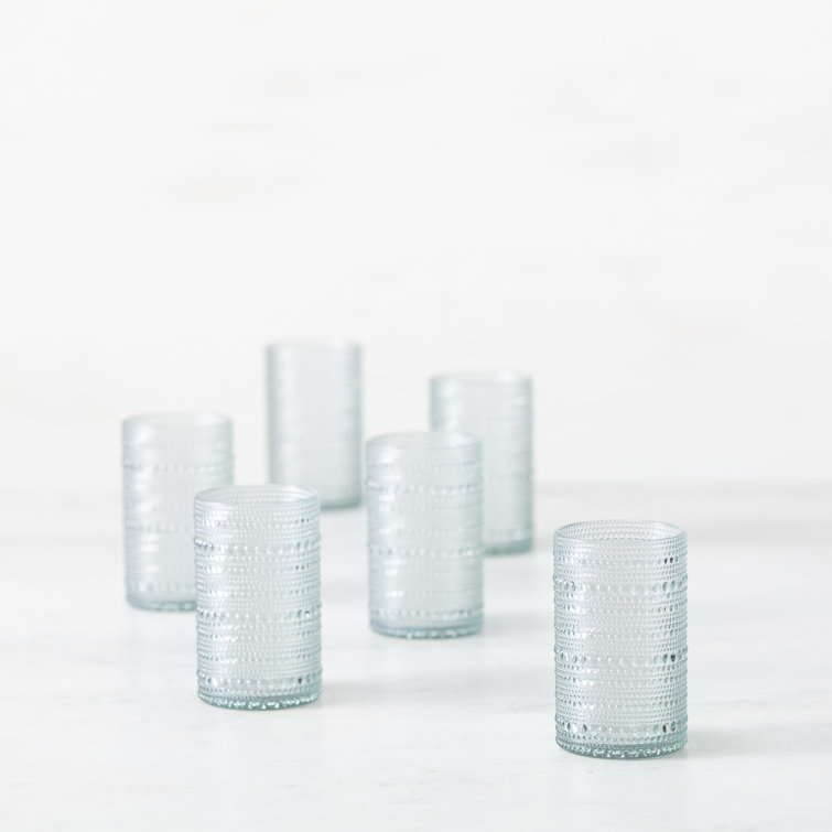 Sage Acrylic Beaded Outdoor Iced Beverage Glass Set