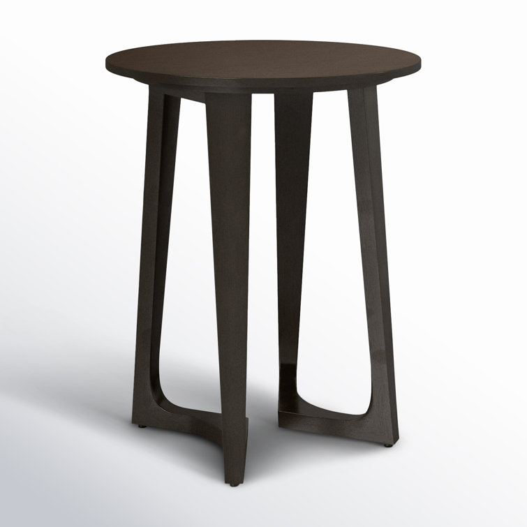 Espresso Sheesham Solid Wood Round Modern End Table