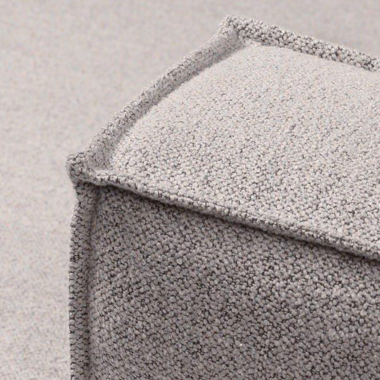 Taupe Performance Boucle Upholstered Modular Chaise Lounge