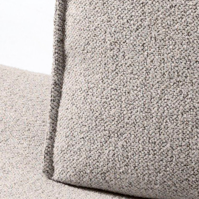 Taupe Performance Boucle Upholstered Modular Chaise Lounge