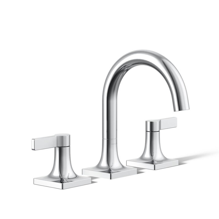 Venza Polished Chrome Widespread Bathroom Sink Faucet