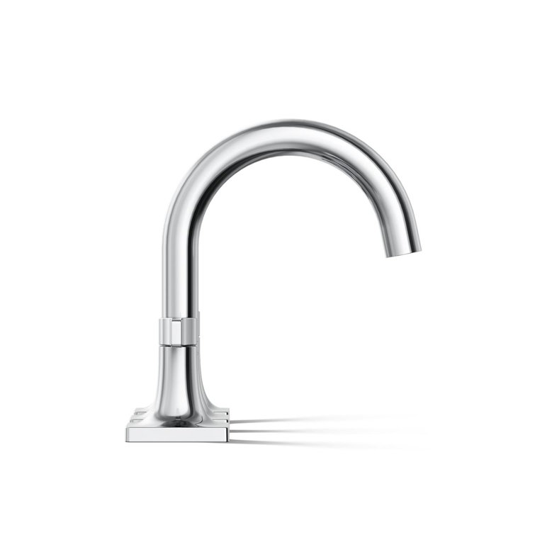 Polished Chrome Modern Widespread Bathroom Sink Faucet