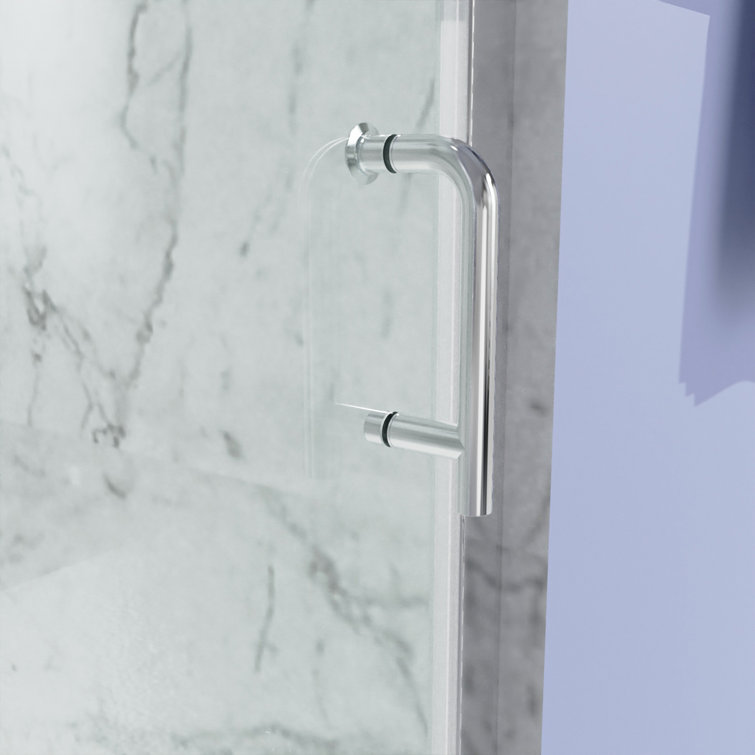 36'' x 72'' Chrome Semi-Frameless Glass Shower Door