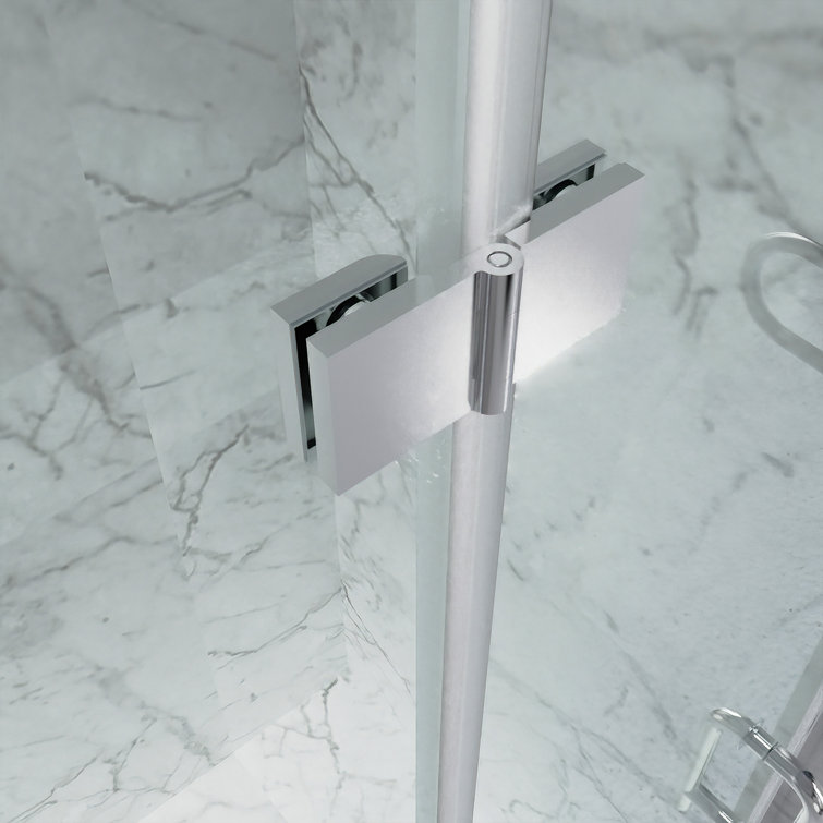 36'' x 72'' Chrome Semi-Frameless Glass Shower Door