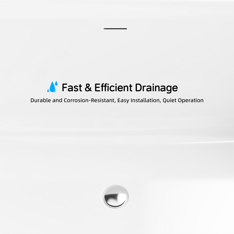 67" Glossy White Acrylic Freestanding Soaking Bathtub