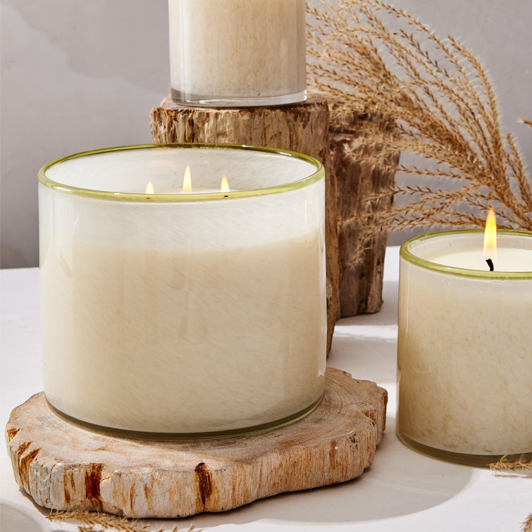 Amber Jar 30 oz Woody Scented Soy Candle with 3 Wicks