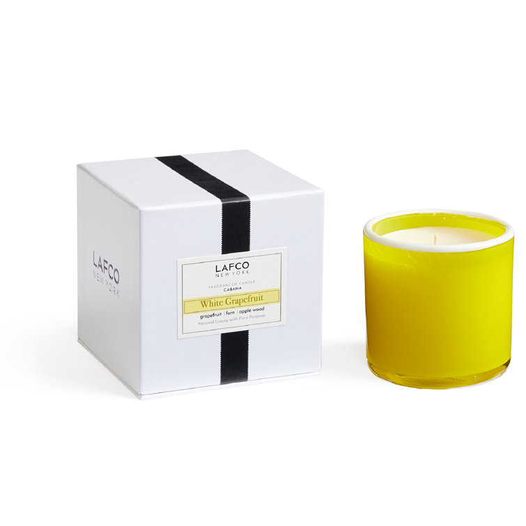 Green & White Grapefruit Scented Soy Candle, 6-10 oz