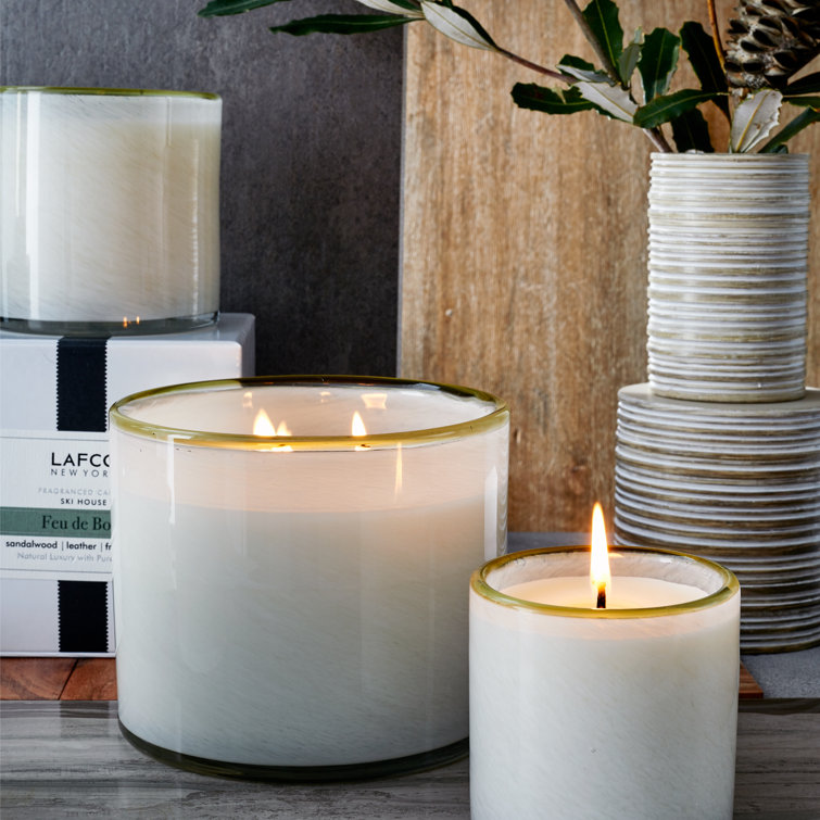 Amber Jar 30 oz Woody Scented Soy Candle with 3 Wicks