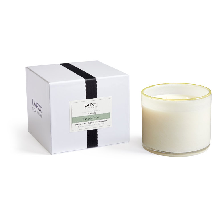 Amber Jar 30 oz Woody Scented Soy Candle with 3 Wicks