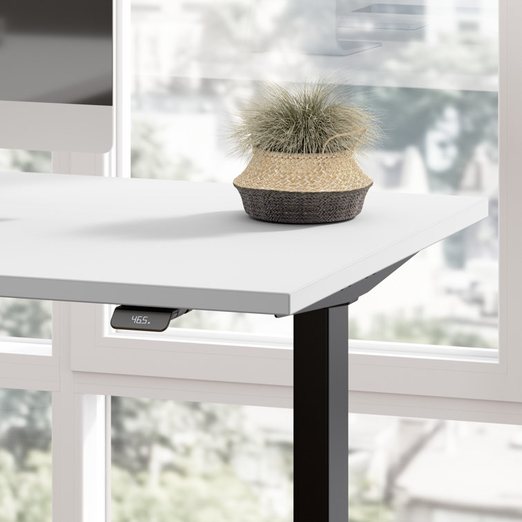 Elevate 72'' White/Black Electric Height Adjustable Standing Desk