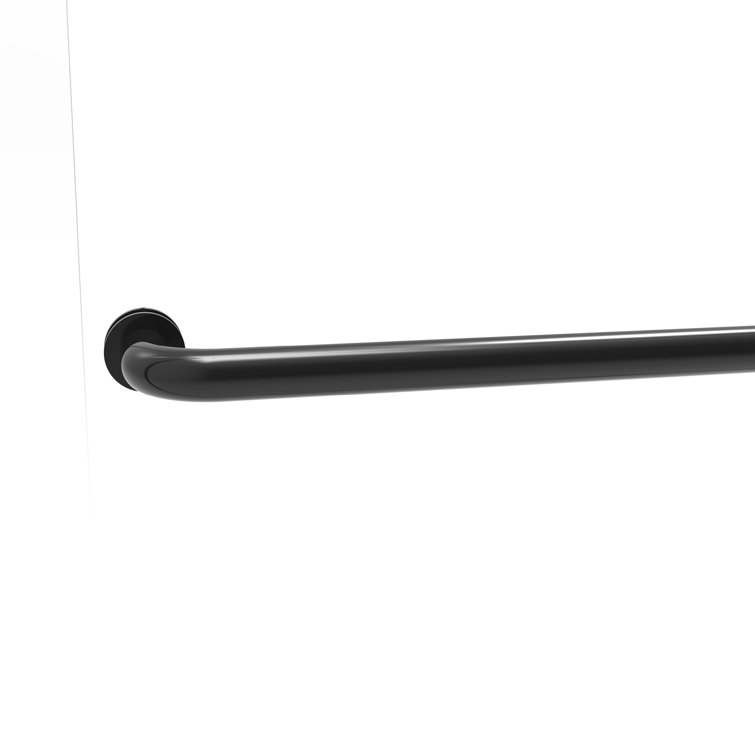 Matte Black 70" Semi-Frameless Sliding Shower Door with Clear Glass