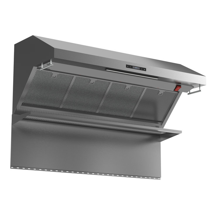 Savona 48" Stainless Steel Wall Mount Range Hood with Hybrid Filters