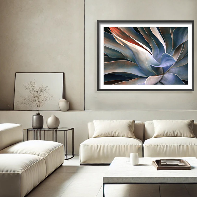 Robin Wechsler Blue Abstract Botanical Print Wall Art