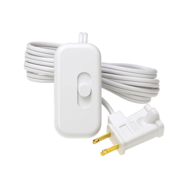 Lutron White Plug-In Single Pole Dimmer Slide Switch