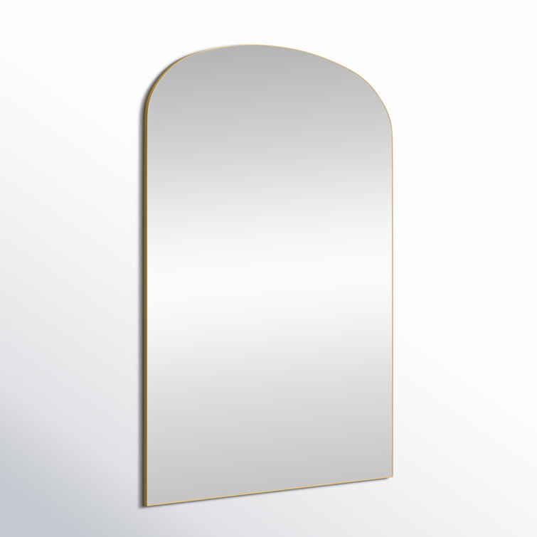 Gold Metal Arch Freestanding Floor Mirror, 74''
