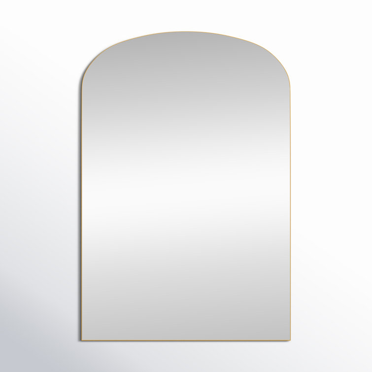 Gold Metal Arch Freestanding Floor Mirror, 74''