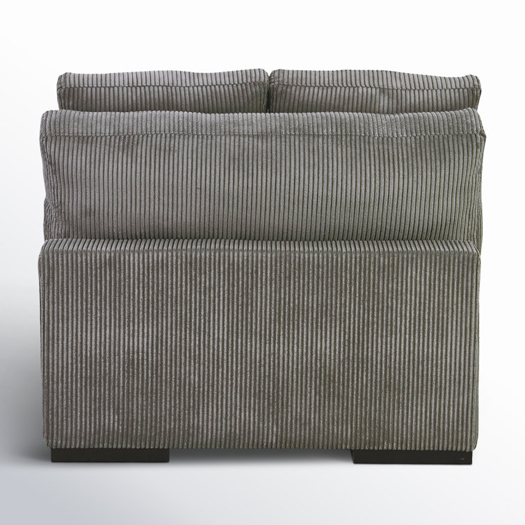 Gray Polyester Contemporary Slipper Chair with Manufactured Wood Base