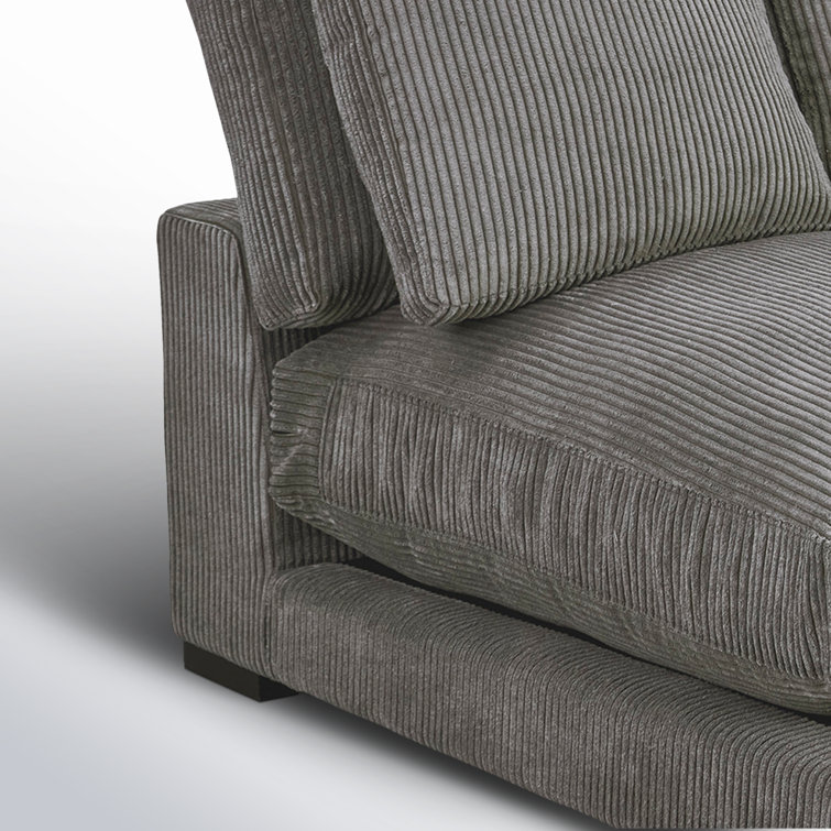 Gray Polyester Contemporary Slipper Chair with Manufactured Wood Base