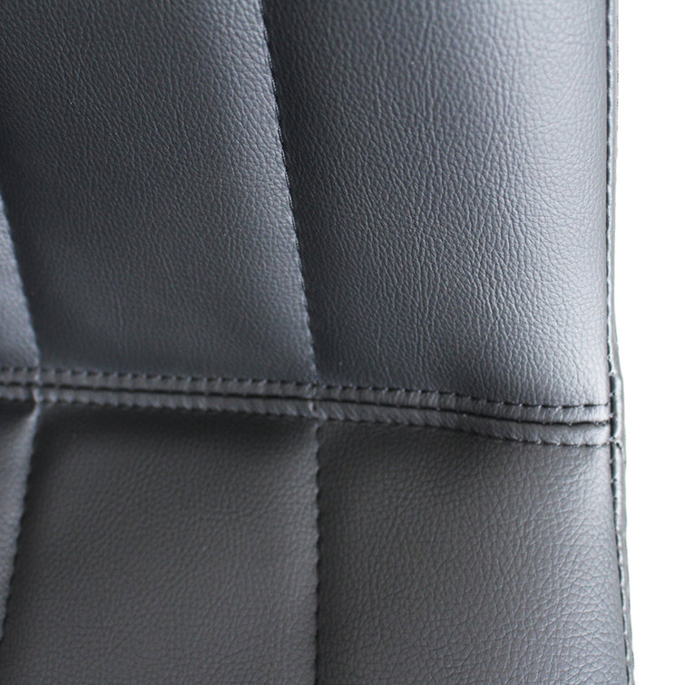 Black Faux Leather Upholstered Metal Side Chair Set