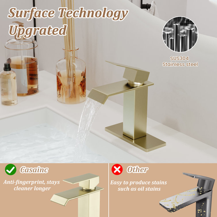 Matte Black Stainless Steel Single Handle Bathroom Faucet