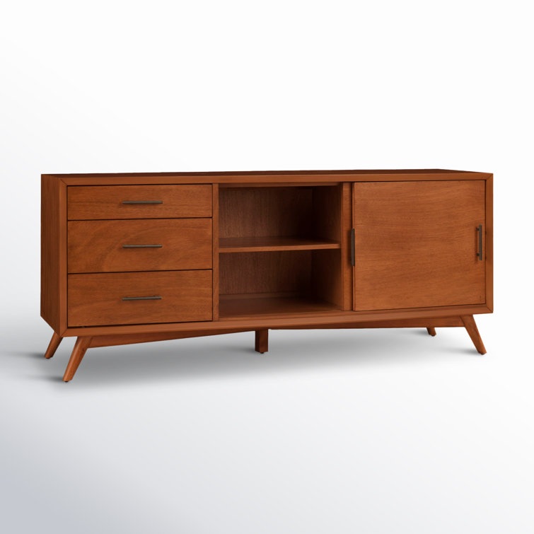 Flynn Transitional Mid-Century 58" Brown Mahogany Sideboard