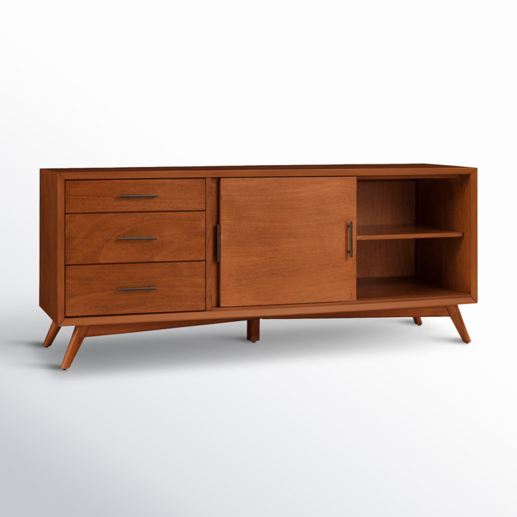 Flynn Transitional Mid-Century 58" Brown Mahogany Sideboard