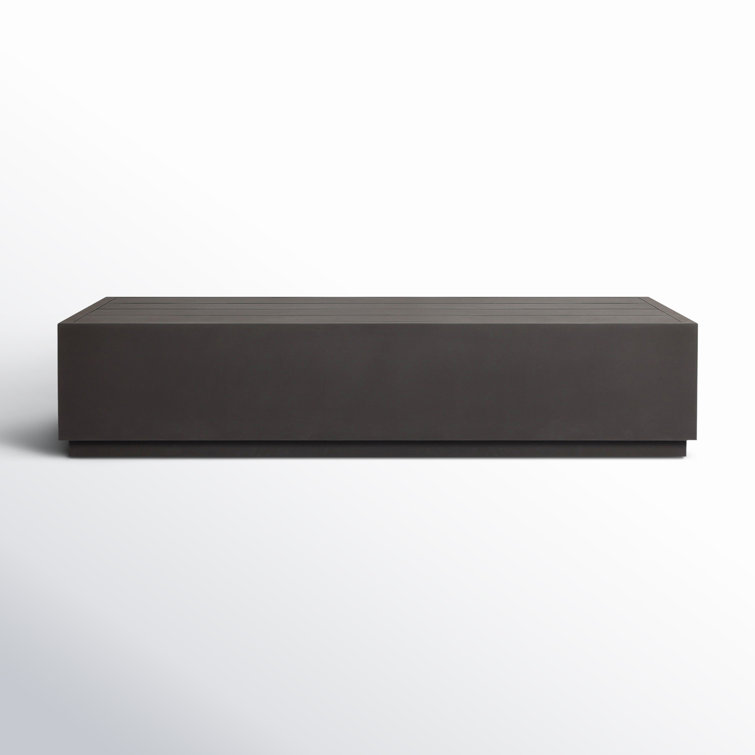 Bronze Rectangular Aluminum Outdoor Coffee Table